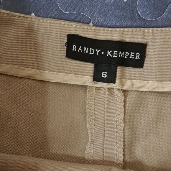 Randy Kemper tan cropped pants size 6 - Picture 3 of 7